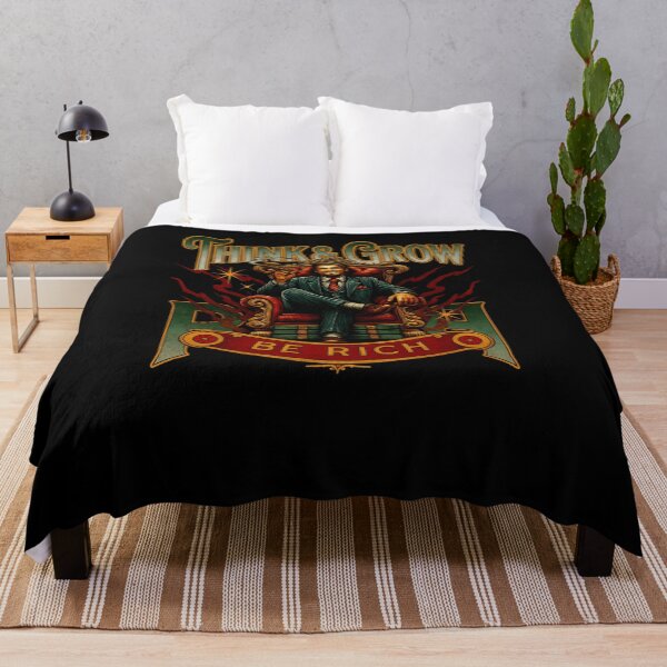 Item preview, Wealth and Success Mindset Wall Art – ‘Think & Grow Rich’ Inspirational Print designed and sold by SoulFlex.