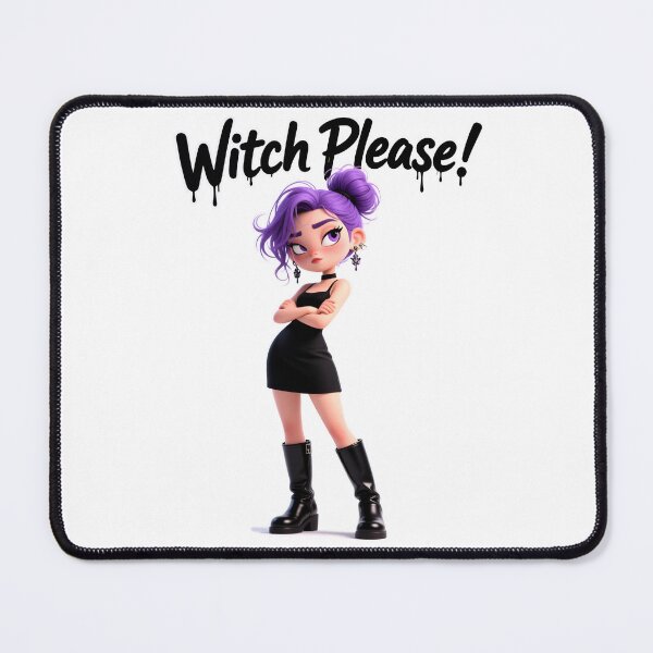 Item preview, Purple-haired witch in black fashion designed and sold by ArtCreator2023.