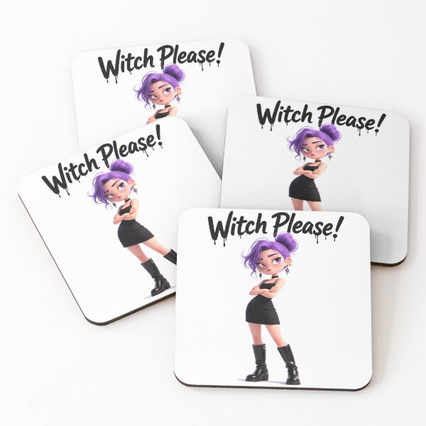 Item preview, Purple-haired witch in black fashion designed and sold by ArtCreator2023.
