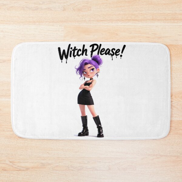 Item preview, Purple-haired witch in black fashion designed and sold by ArtCreator2023.