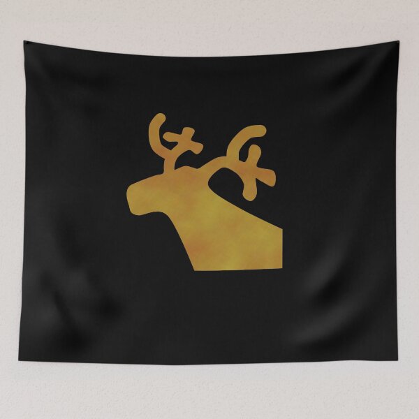 Item preview, Golden Reindeer on black - Calm, Sensory-Friendly designed and sold by CreaTwinkles.