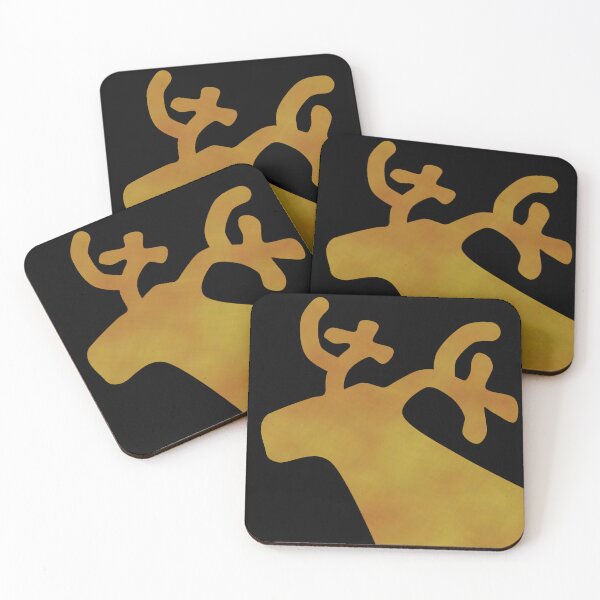 Item preview, Golden Reindeer on black - Calm, Sensory-Friendly designed and sold by CreaTwinkles.