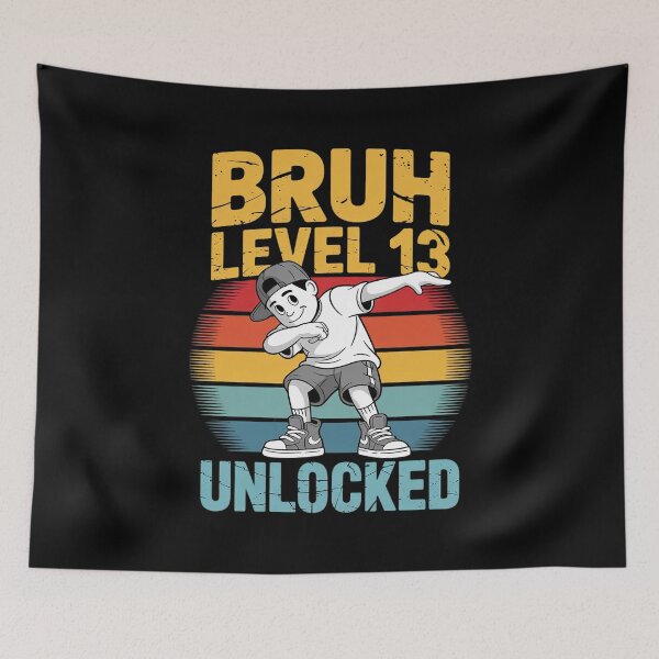Item preview, 13 Years Old Birthday Dabbing Boy Bruh Level 13 Unlocked  designed and sold by BeetleMalon.