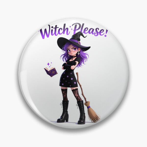 Item preview, Witch with a wink and the slogan “Witch Please” designed and sold by ArtCreator2023.