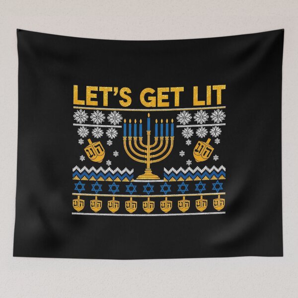 Item preview, lets get lit happy chrismukkah 2025 designed and sold by VividDripCo.