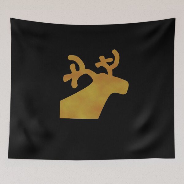 Item preview, Golden Reindeer on black - Calm, Sensory-Friendly designed and sold by CreaTwinkles.