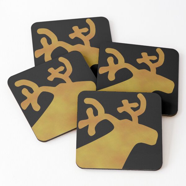 Item preview, Golden Reindeer on black - Calm, Sensory-Friendly designed and sold by CreaTwinkles.