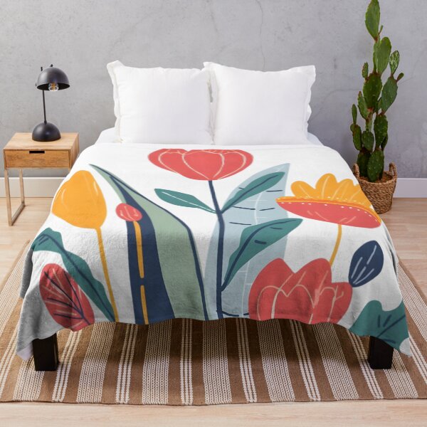 Item preview, Vibrant Folk Art Floral Bouquet: Modern Stylized Flower Pop designed and sold by VibranPalette.