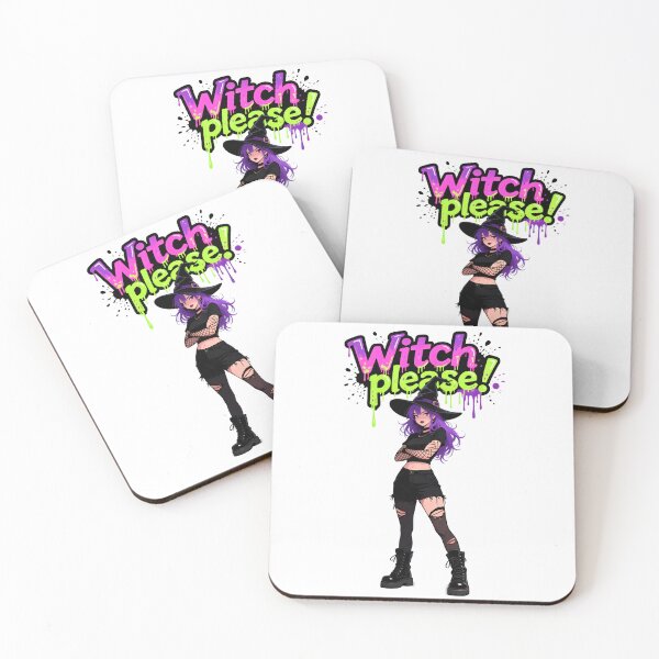 Item preview, Stylish witch with purple hair and hat designed and sold by ArtCreator2023.