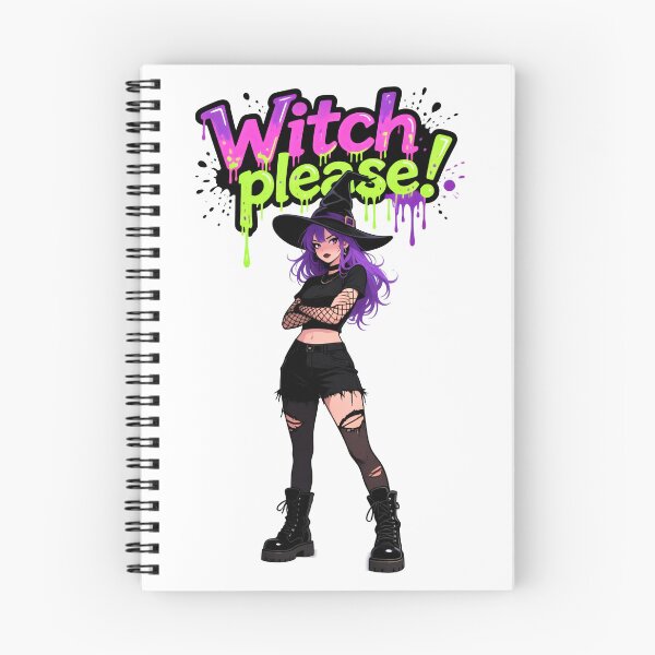Item preview, Stylish witch with purple hair and hat designed and sold by ArtCreator2023.