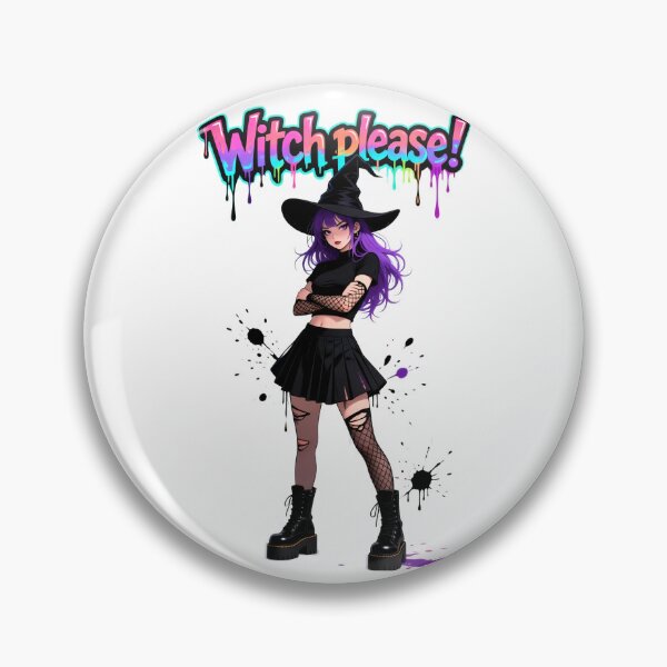 Item preview, Copy of Stylish witch with purple hair and hat designed and sold by ArtCreator2023.