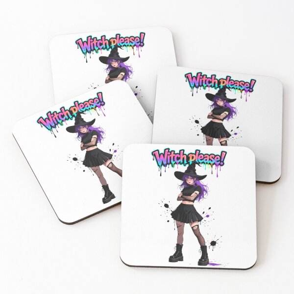 Item preview, Copy of Stylish witch with purple hair and hat designed and sold by ArtCreator2023.