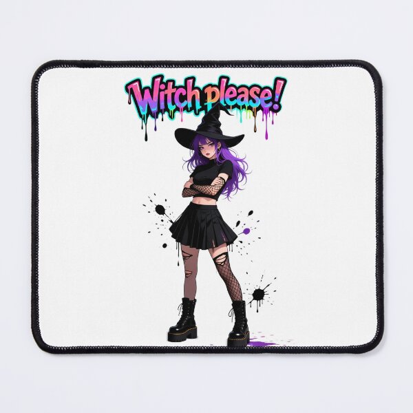 Item preview, Copy of Stylish witch with purple hair and hat designed and sold by ArtCreator2023.