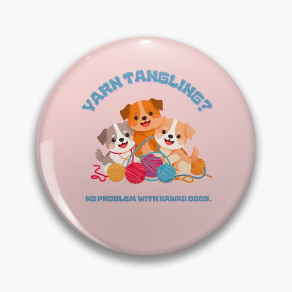 Item preview, Yarn tangling? No problem with kawaii dogs. designed and sold by Newprojectart.