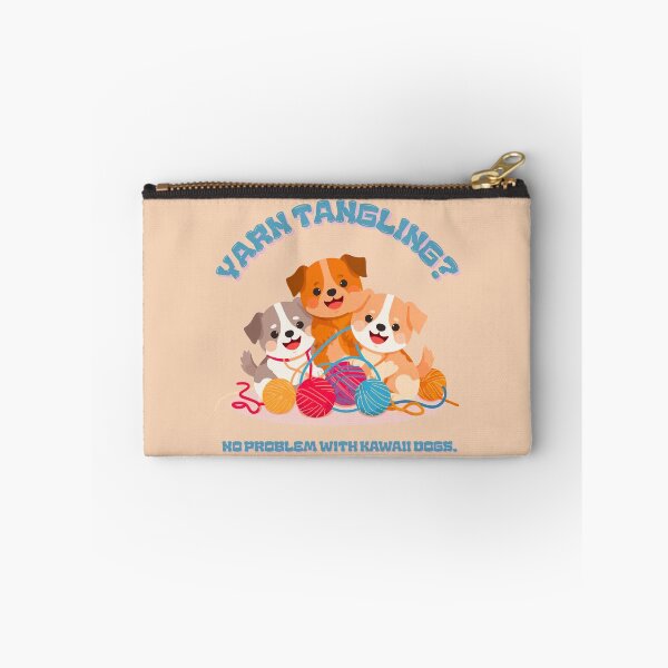 Item preview, Yarn tangling? No problem with kawaii dogs. designed and sold by Newprojectart.