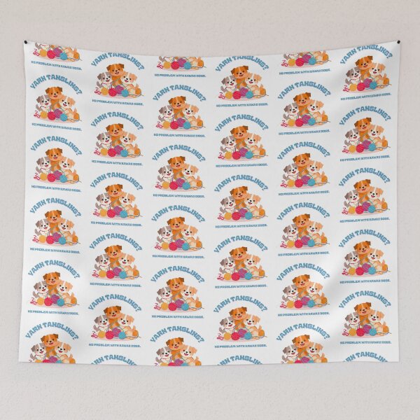 Item preview, Yarn tangling? No problem with kawaii dogs. designed and sold by Newprojectart.