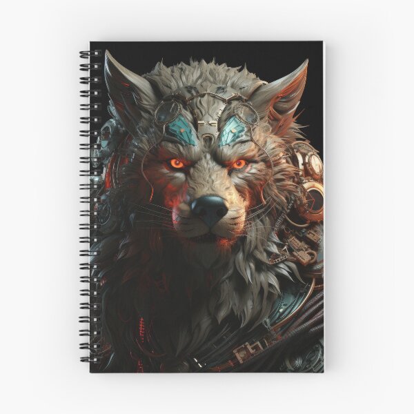 Item preview, Cyber Wolf Enforcer with Fiery Eyes and Tech Armor designed and sold by Daagath.