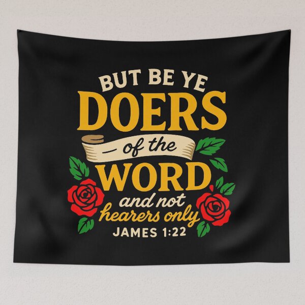 Item preview, James 1:22 But Be Ye Doers Of The Word And Not Hearers Only  designed and sold by plushism.