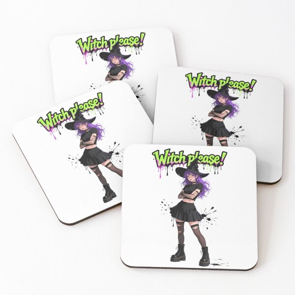 Item preview, Purple-haired witch with a modern streetwear look designed and sold by ArtCreator2023.