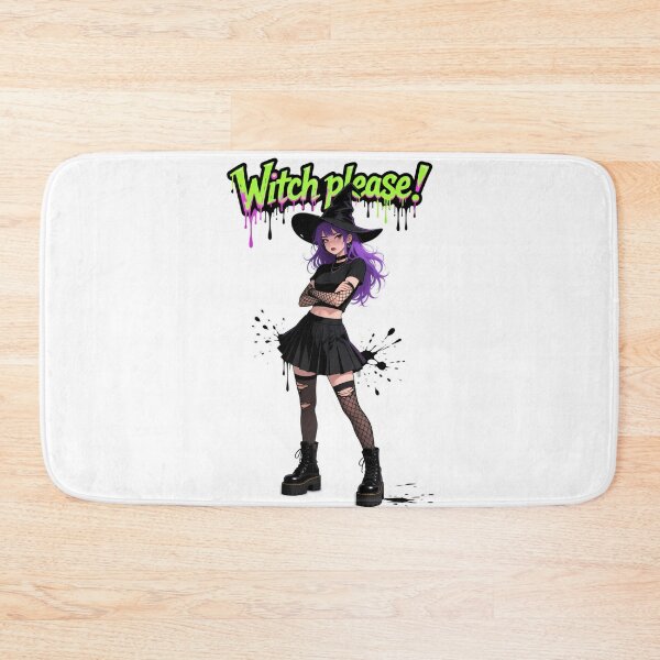 Item preview, Purple-haired witch with a modern streetwear look designed and sold by ArtCreator2023.