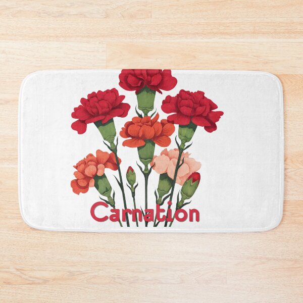 Item preview, Vintage Carnation Bloom – Elegant Botanical Illustration in Red, Pink & Orange designed and sold by ForeverPrintsOK.