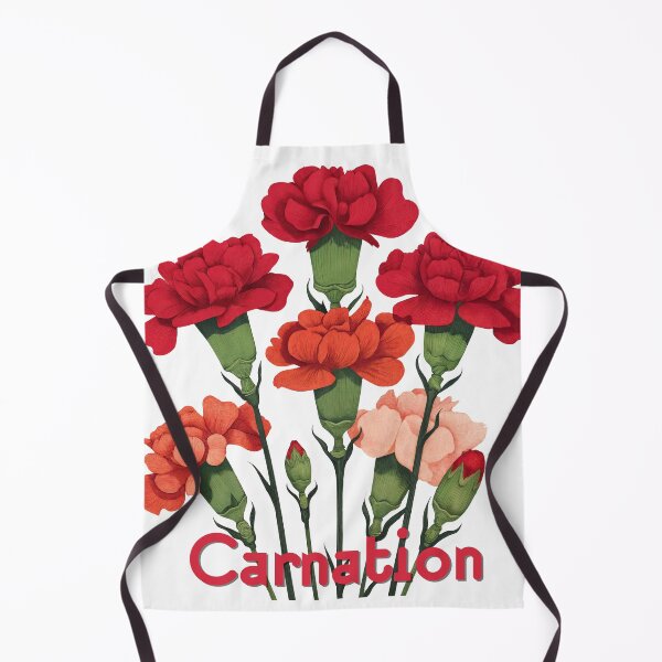 Item preview, Vintage Carnation Bloom – Elegant Botanical Illustration in Red, Pink & Orange designed and sold by ForeverPrintsOK.