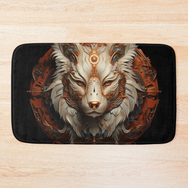 Item preview, Ornate Mechanical Wolf with Ivory Fur and Bronze Accents designed and sold by Daagath.