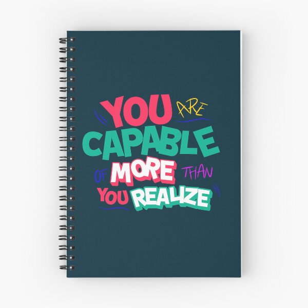 Item preview, You Are Capable of More Than You Realize - Bold Motivational Slogan Design designed and sold by SaadArtCo.