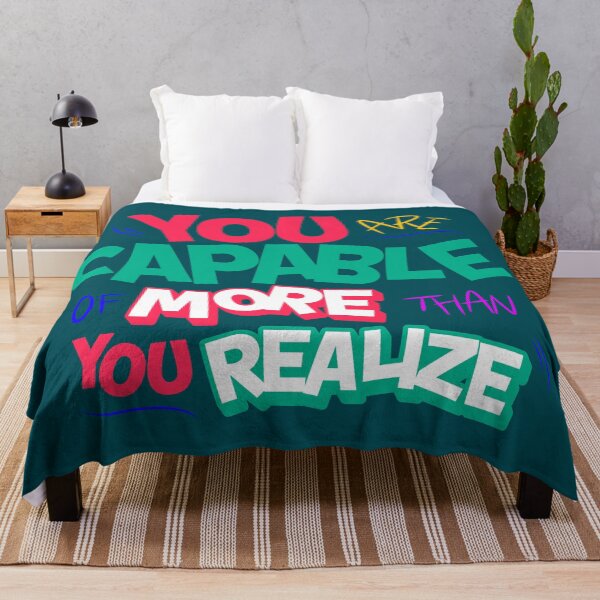 Item preview, You Are Capable of More Than You Realize - Bold Motivational Slogan Design designed and sold by SaadArtCo.