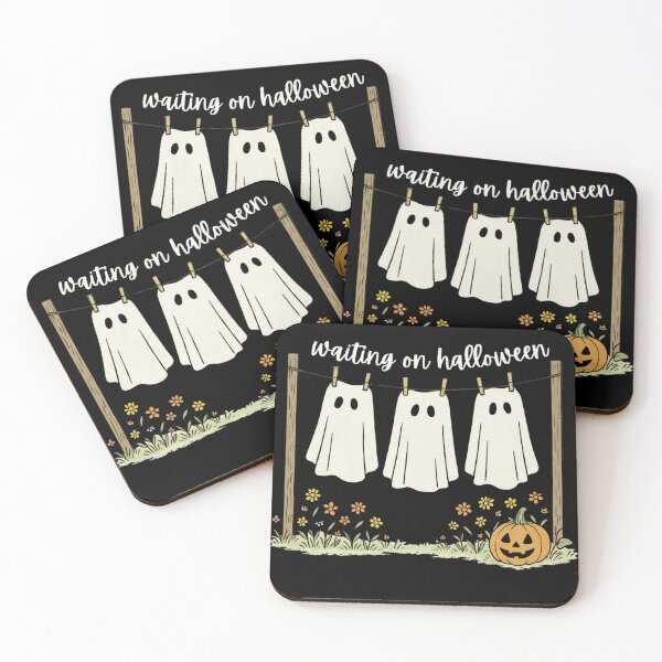 Item preview, Waiting on Halloween | Cute Ghost Clothesline Fall Design designed and sold by scanusha1979.