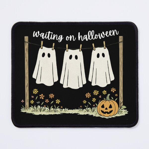 Item preview, Waiting on Halloween | Cute Ghost Clothesline Fall Design designed and sold by scanusha1979.