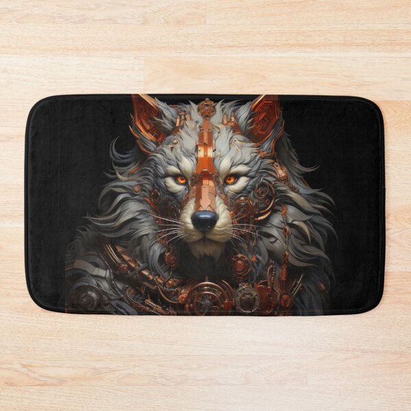 Item preview, Ironclad Cyber Wolf with Bronze Armor and Fierce Gaze designed and sold by Daagath.