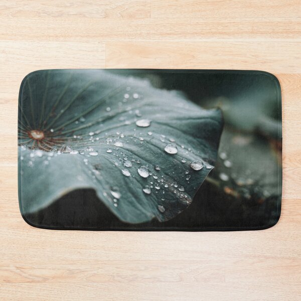 Item preview, Dew drops on green lotus leaves designed and sold by anytka.