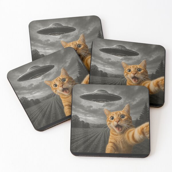 Item preview, Cat Selfie With Alien UFO Cute Cat Gifts designed and sold by BASKF.