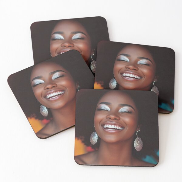 Item preview, Smiling woman in bright colors designed and sold by anytka.