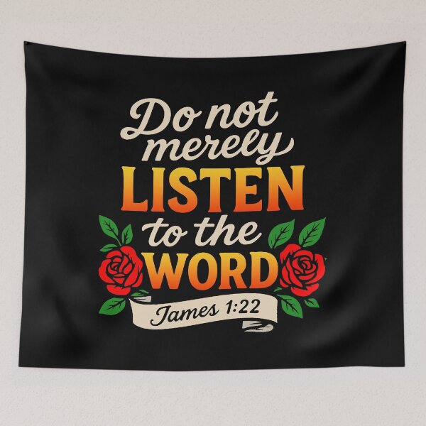 Item preview, James 1:22 Do Not Merely Listen To The Word designed and sold by plushism.