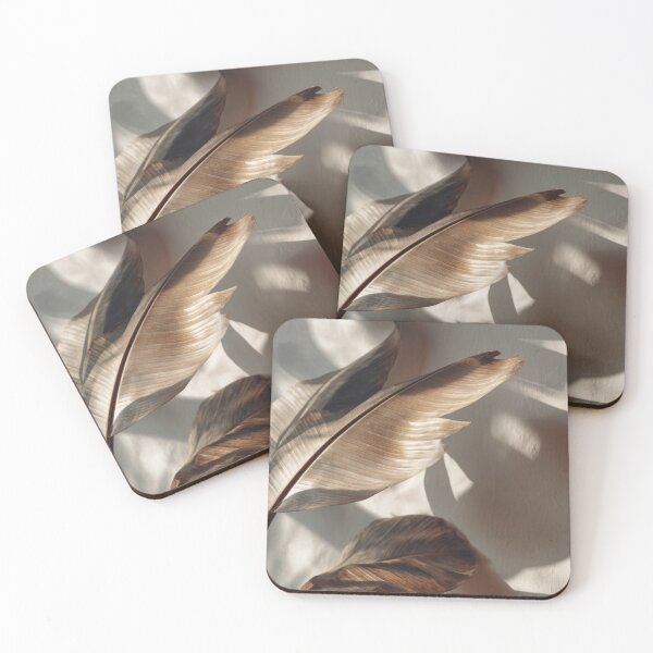 Item preview, Elegant dry leaves casting shadows designed and sold by anytka.