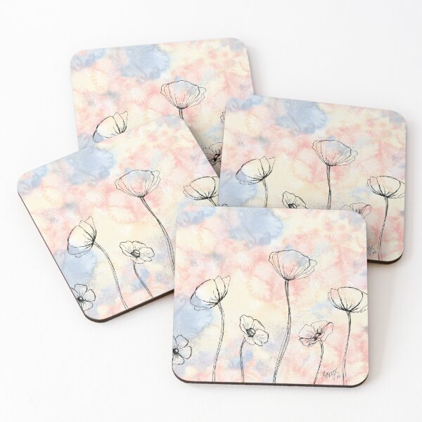 Item preview, Poppies Line Drawing designed and sold by MarenPaintsJoy.