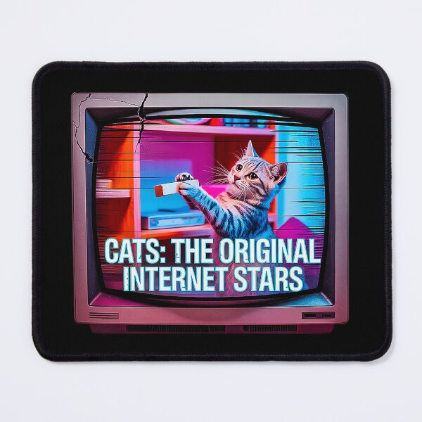 Item preview, Cats The Original Internet Stars Retro TV Poster designed and sold by Amanda's Factory.