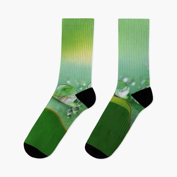 Item preview, Water droplets on green leaf surface designed and sold by anytka.
