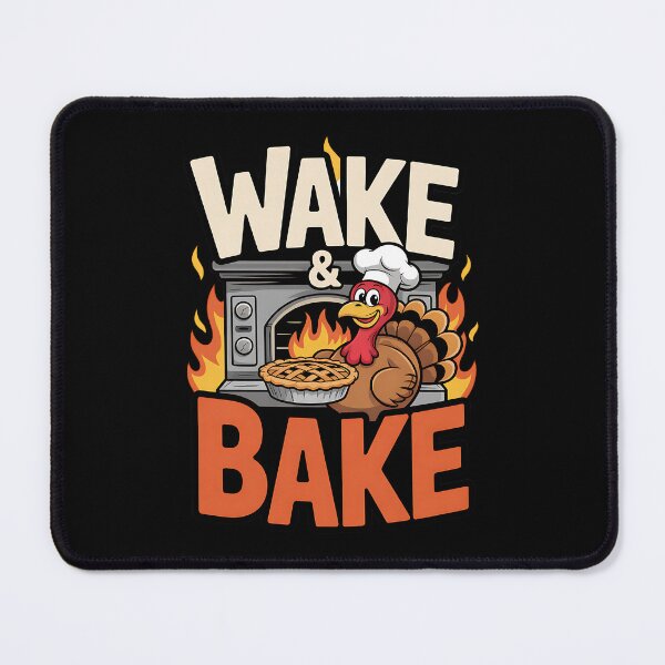 Item preview, Wake and Bake Funny Vintage Turkey Thanksgiving designed and sold by BakeryDozen.