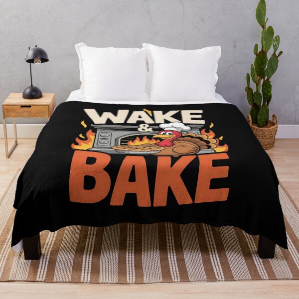 Item preview, Wake and Bake Funny Vintage Turkey Thanksgiving designed and sold by BakeryDozen.