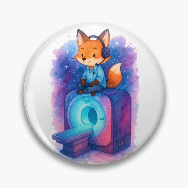 Item preview, MRI Fox Radiology Tech Sticker | Cute Radiologic Technologist Halloween Art designed and sold by ClinicalHubs.