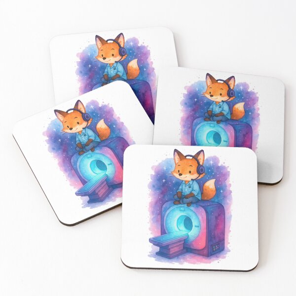 Item preview, MRI Fox Radiology Tech Sticker | Cute Radiologic Technologist Halloween Art designed and sold by ClinicalHubs.