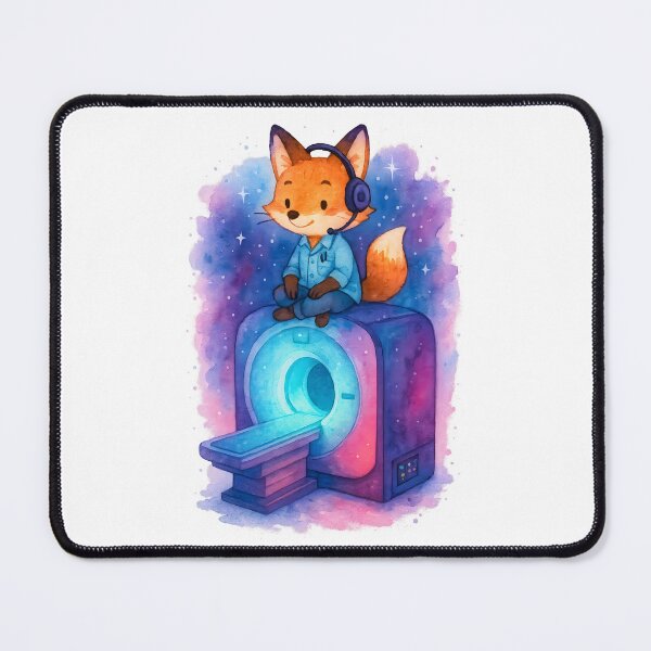 Item preview, MRI Fox Radiology Tech Sticker | Cute Radiologic Technologist Halloween Art designed and sold by ClinicalHubs.