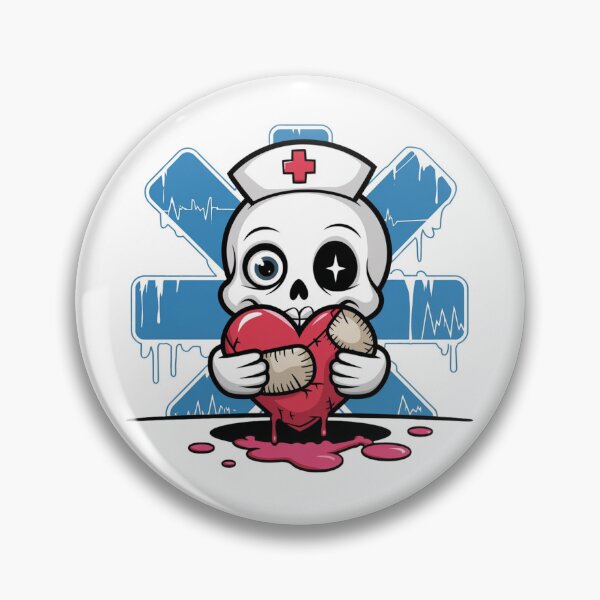 Item preview, Nurse Skull with Stitched Heart designed and sold by WeranovDesign.