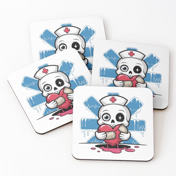 Item preview, Nurse Skull with Stitched Heart designed and sold by WeranovDesign.