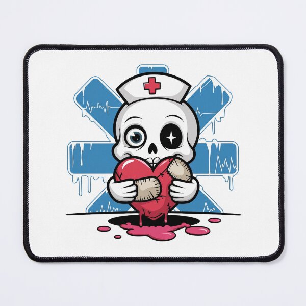 Item preview, Nurse Skull with Stitched Heart designed and sold by WeranovDesign.