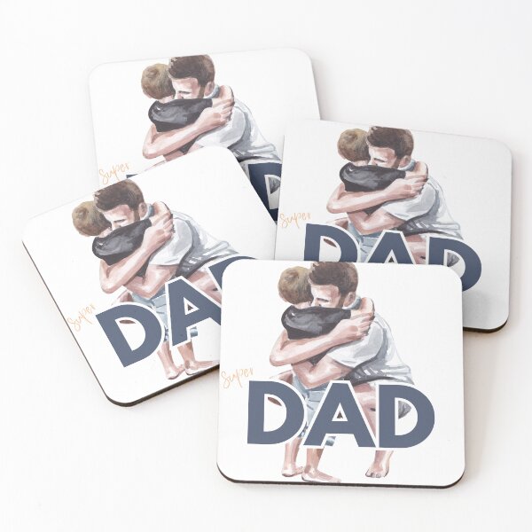 Item preview, Dad and Child Hug – Loving Super Dad Artwork designed and sold by DPvibes.
