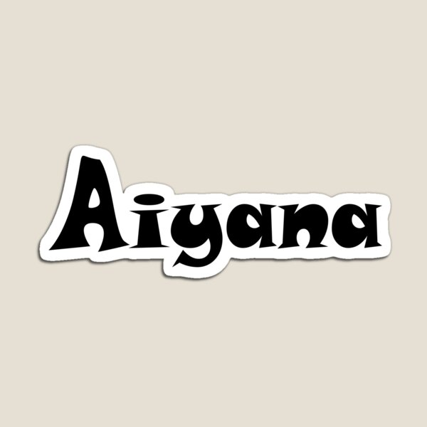 Item preview, Aiyana Name Design - Cute Font, Minimalist, with Black Lettering :) designed and sold by Myriel-Myriel.